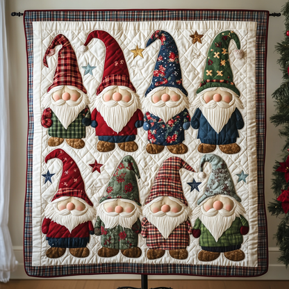 Holiday Gnome Cheer Quilted Blanket NCU0VH266