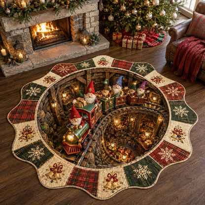 Holiday Gnome Custom Shape Area Rug NCU0TD3147