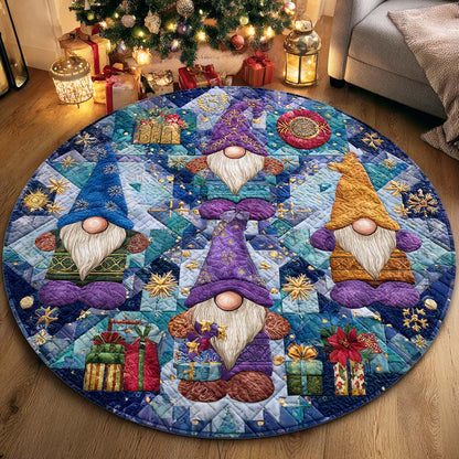 Holiday Gnome Quilted Round Mat NCU0TD259
