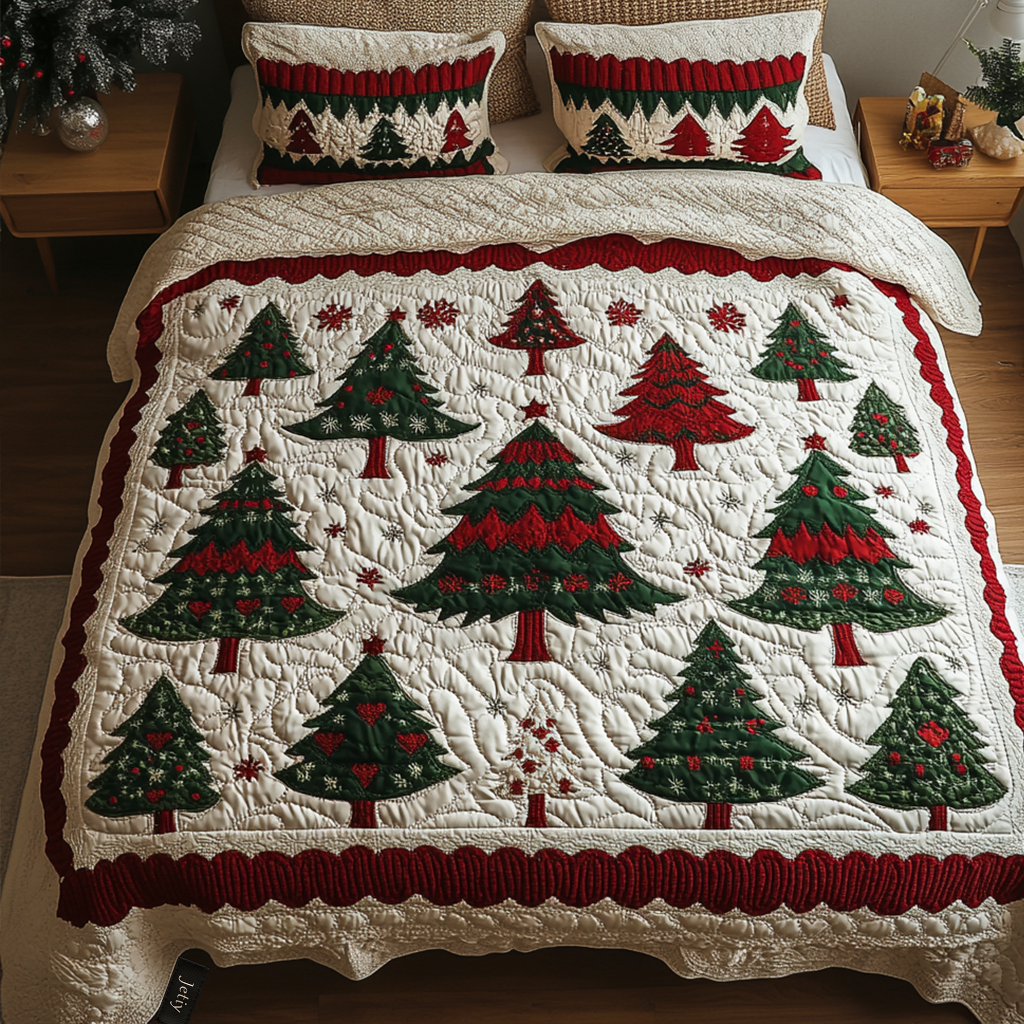Holiday Grove 3-Piece Quilted Bedding Set NCU0NT2077