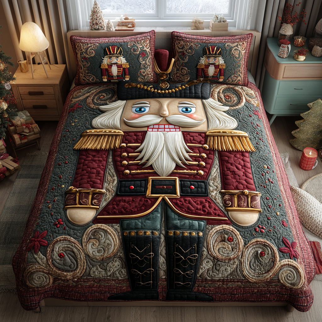Holiday Guardians 3-Piece Quilted Bedding Set NCU0DV8742