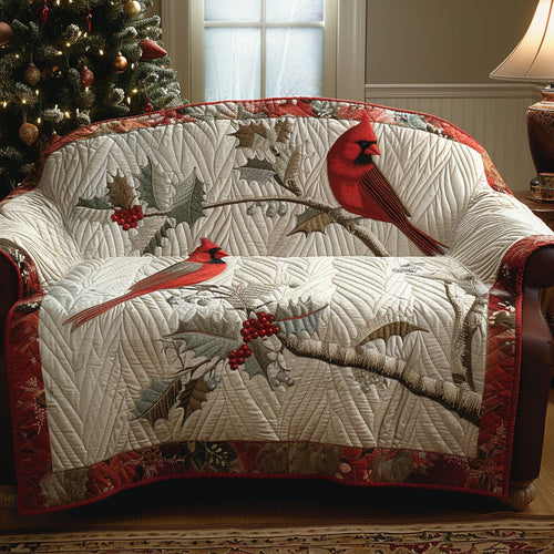 Holiday Harmony Quilted Sofa Cover NCU0DV8515