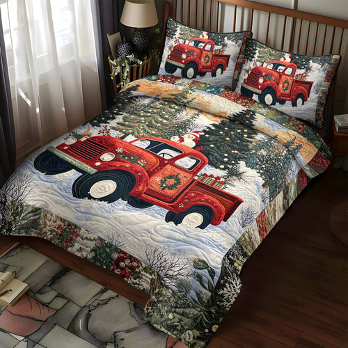 Holiday Haul 3-Piece Quilted Bedding Set NCU0DV1635