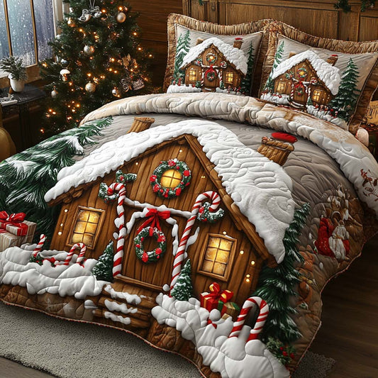 Holiday Hearth 3-Piece Quilted Bedding Set NCU0XD497