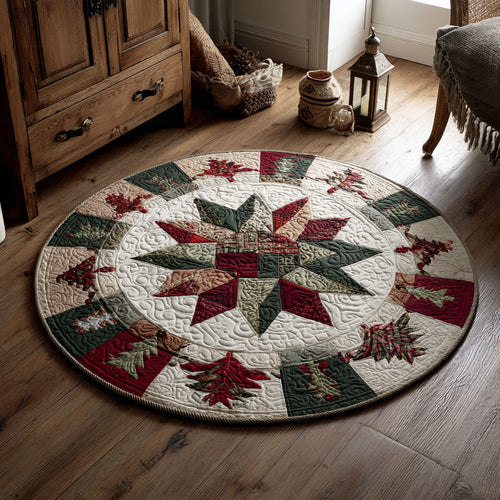 Holiday Hearth Quilted Round Mat NCU0PT9176
