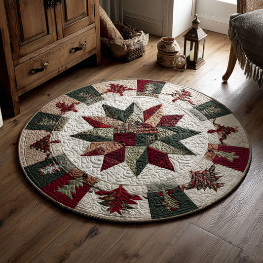 Holiday Hearth Quilted Round Mat NCU0PT9176