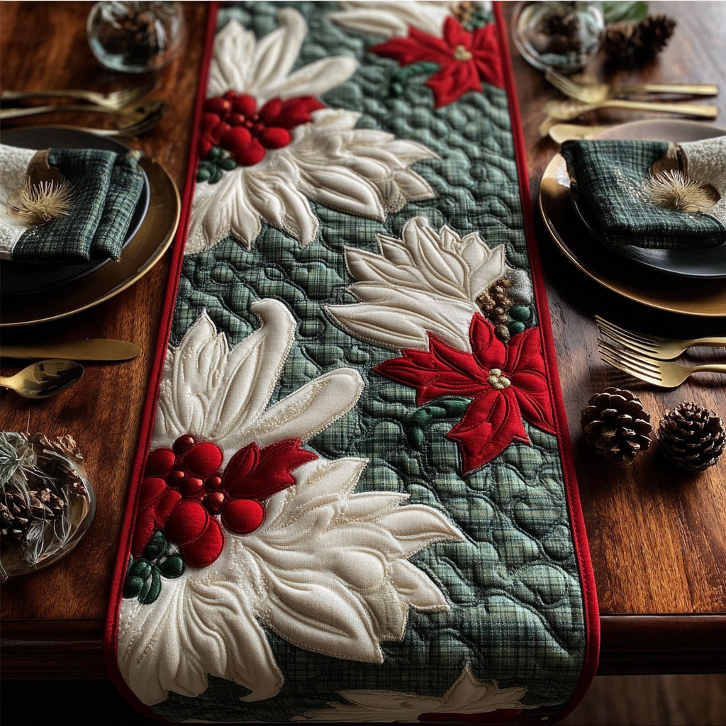 Holiday Hearth Quilted Table Runner NCU0PT9962