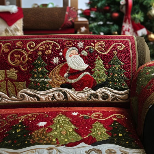 Holiday Hearthlight Quilted Sofa Cover NCU0PT9802