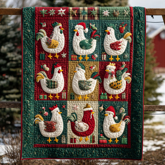 Holiday Hens Quilted Blanket NCU0TV089