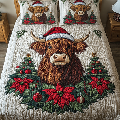 Holiday Herd 3-Piece Quilted Bedding Set NCU0VH1069