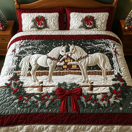 Holiday Herd 3-Piece Quilted Bedding Set NCU0VH896
