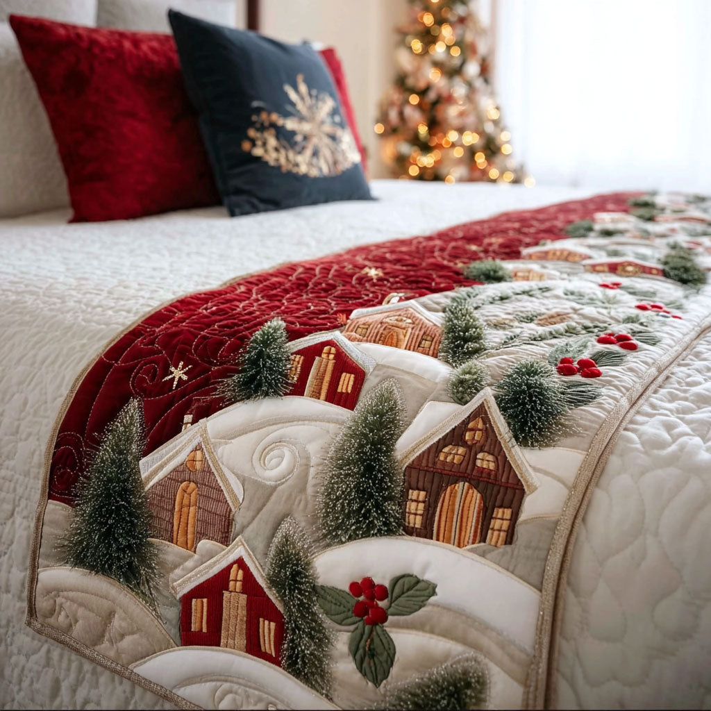 Holiday Homestead Quilted Bed Runner NCU0PT10575