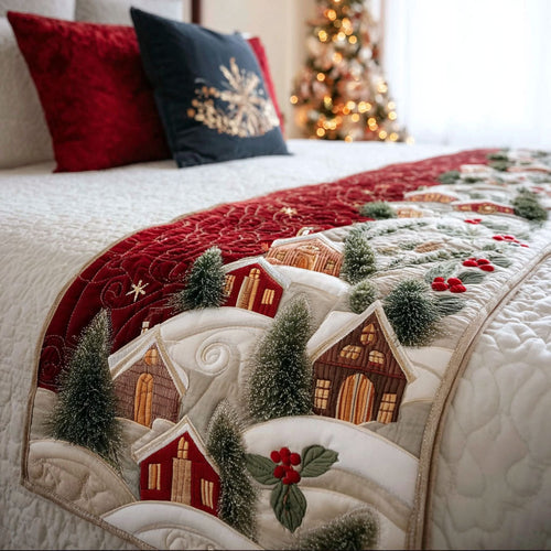 Holiday Homestead Quilted Bed Runner NCU0PT10575
