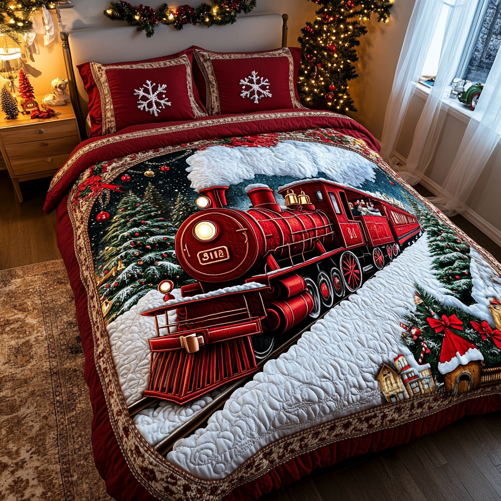 Holiday Journey 3-Piece Quilted Bedding Set NCU0DK10580