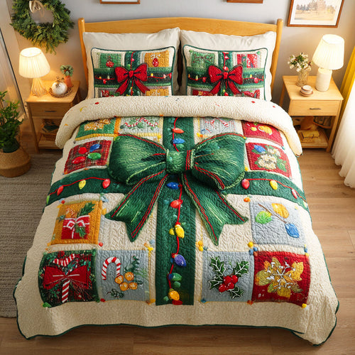 Holiday Knot 3-Piece Quilted Bedding Set NCU0TD453