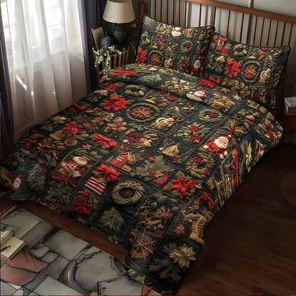 Holiday Magic 3-Piece Quilted Bedding Set NCU0PT2112