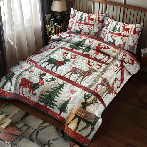 Holiday Magic 3-Piece Quilted Bedding Set NCU0DV1627