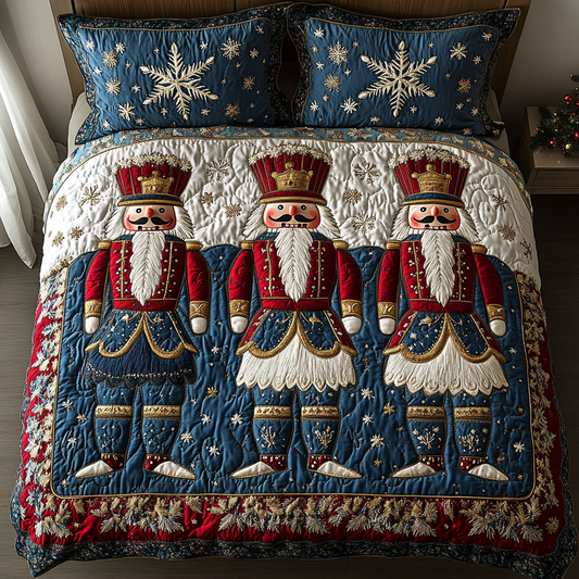 Holiday March 3-Piece Quilted Bedding Set NCU0DK9847