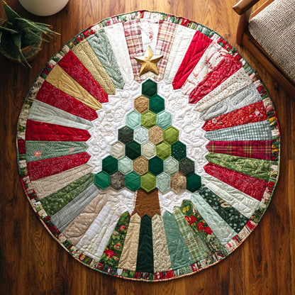 Holiday Mosaic Quilted Round Mat NCU0TV301