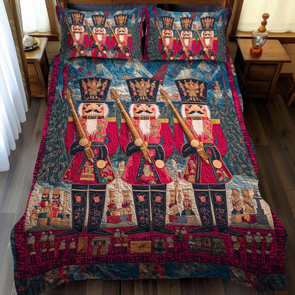 Holiday Nutcracker 3-Piece Quilted Bedding Set NCU0TL1590