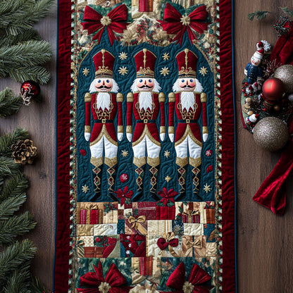 Holiday Nutcracker Charm Quilted Table Runner NCU0PT2712