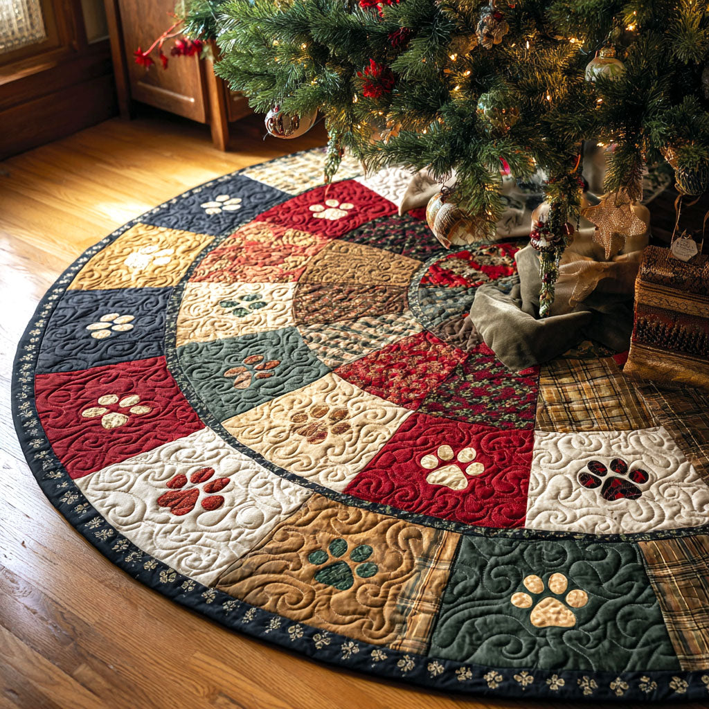 Holiday Path Christmas Quilted Tree Skirt NCU0TV1075