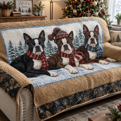 Holiday Paw Parade Quilted Sofa Cover NCU0PT12115