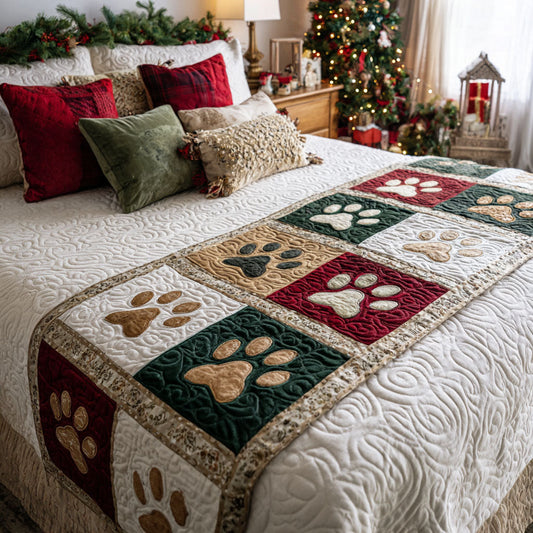 Holiday Pawlane Quilted Bed Runner NCU0TV1171