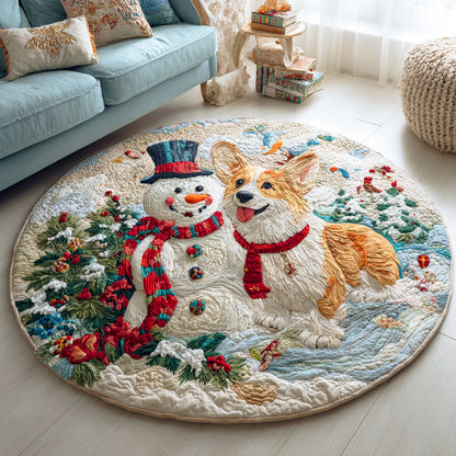 Holiday Paws Quilted Round Mat NCU0TD848