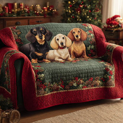 Holiday Paws Trio Quilted Sofa Cover NCU0TV932
