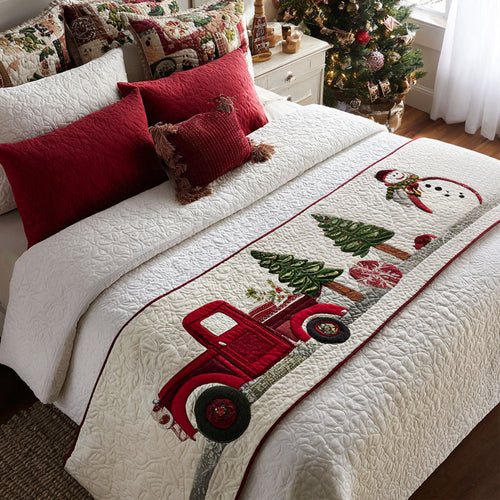 Holiday Pickup Quilted Bed Runner NCU0PT9094