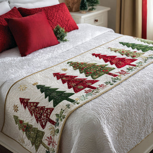 Holiday Pine Parade Quilted Bed Runner NCU0PT10576
