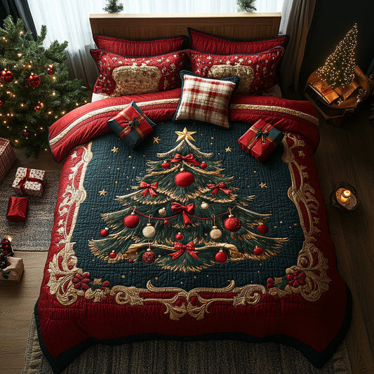 Holiday Pines 3-Piece Quilted Bedding Set NCU0DV8140