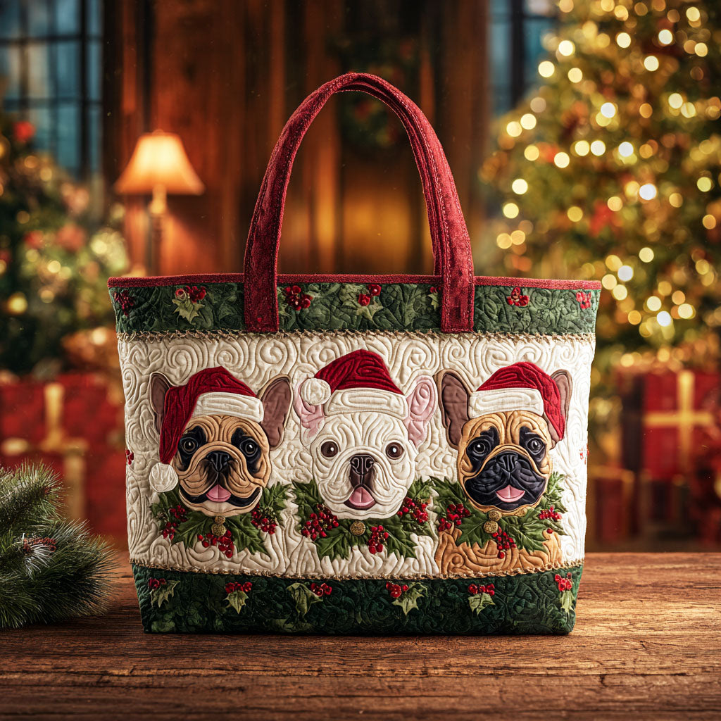 Holiday Pup Parade Quilted Tote Bag NCU0TV1309