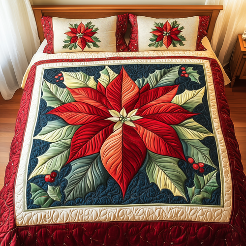 Holiday Radiance 3-Piece Quilted Bedding Set NCU0VH1065