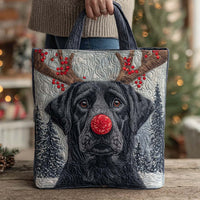 Holiday Reindeer Lab Quilted Tote Bag NCU0XD1148