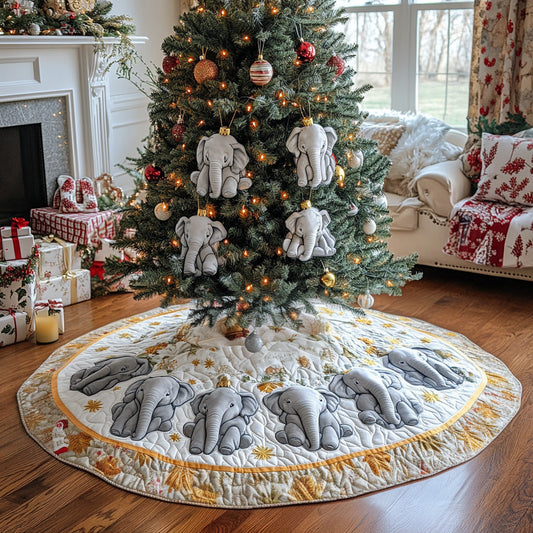 Holiday Safari Quilted Christmas Tree Skirt NCU0DV7835