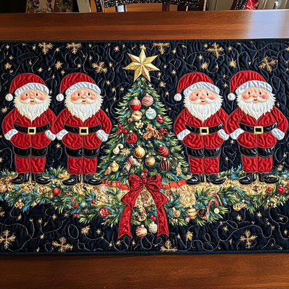 Holiday Santa Stroll Quilted Table Runner NCU0DK1441