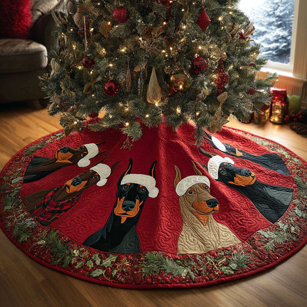 Holiday Sentinel Christmas Quilted Tree Skirt NCU0DV8279