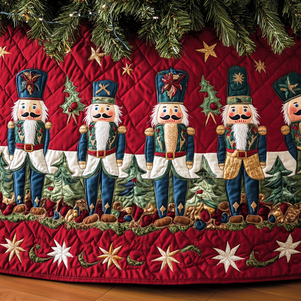 Holiday Sentinel Quilted Christmas Tree Skirt NCU0VH620