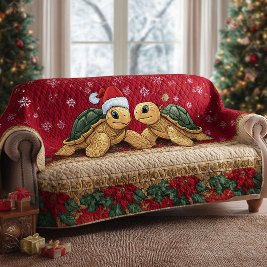 Holiday Shore Turtle Quilted Sofa Cover NCU0PT10701