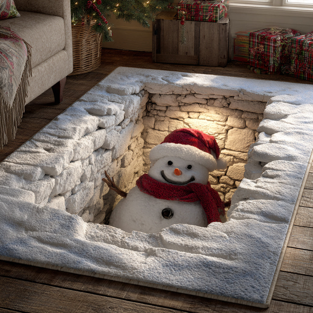 Holiday Snowman Area Rug NCU0HH1112 – Vantique