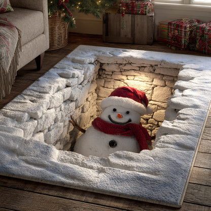 Holiday Snowman Area Rug NCU0HH1112