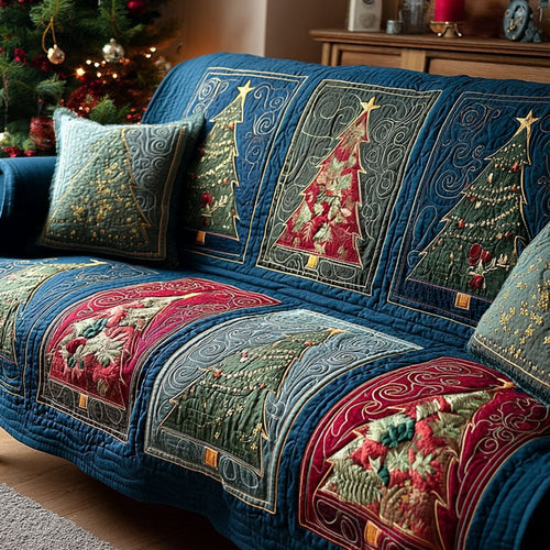 Holiday Sonata Quilted Sofa Cover NCU0TV696