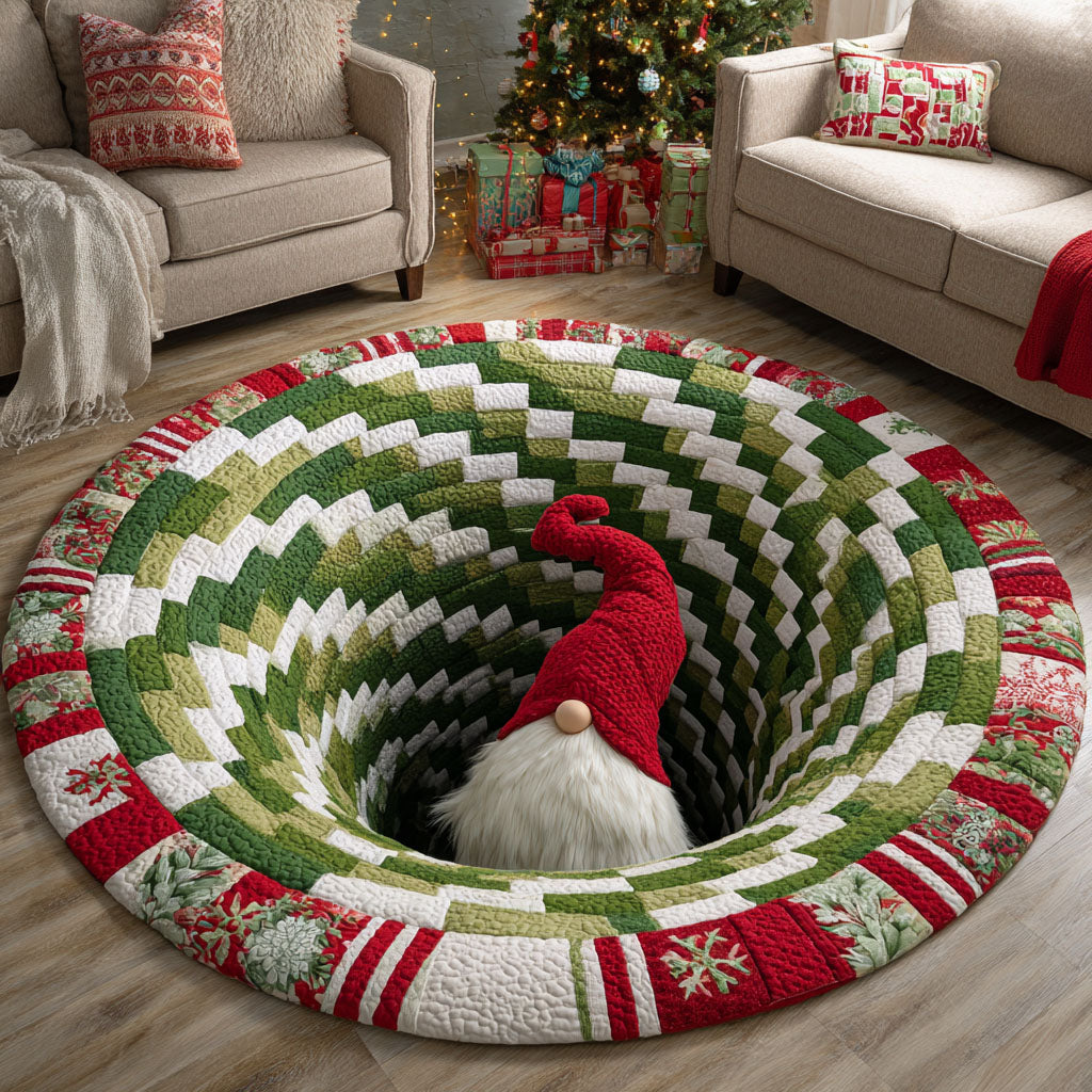 Holiday Spark Quilted Round Mat NCU0TD503