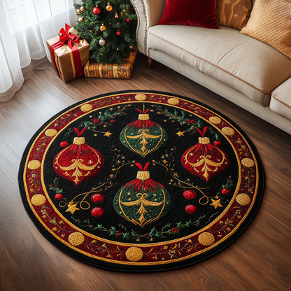 Holiday Sparkle Quilted Round Mat NCU0DK10074