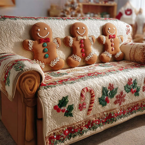 Holiday Spice Quilted Sofa Cover NCU0TD1898