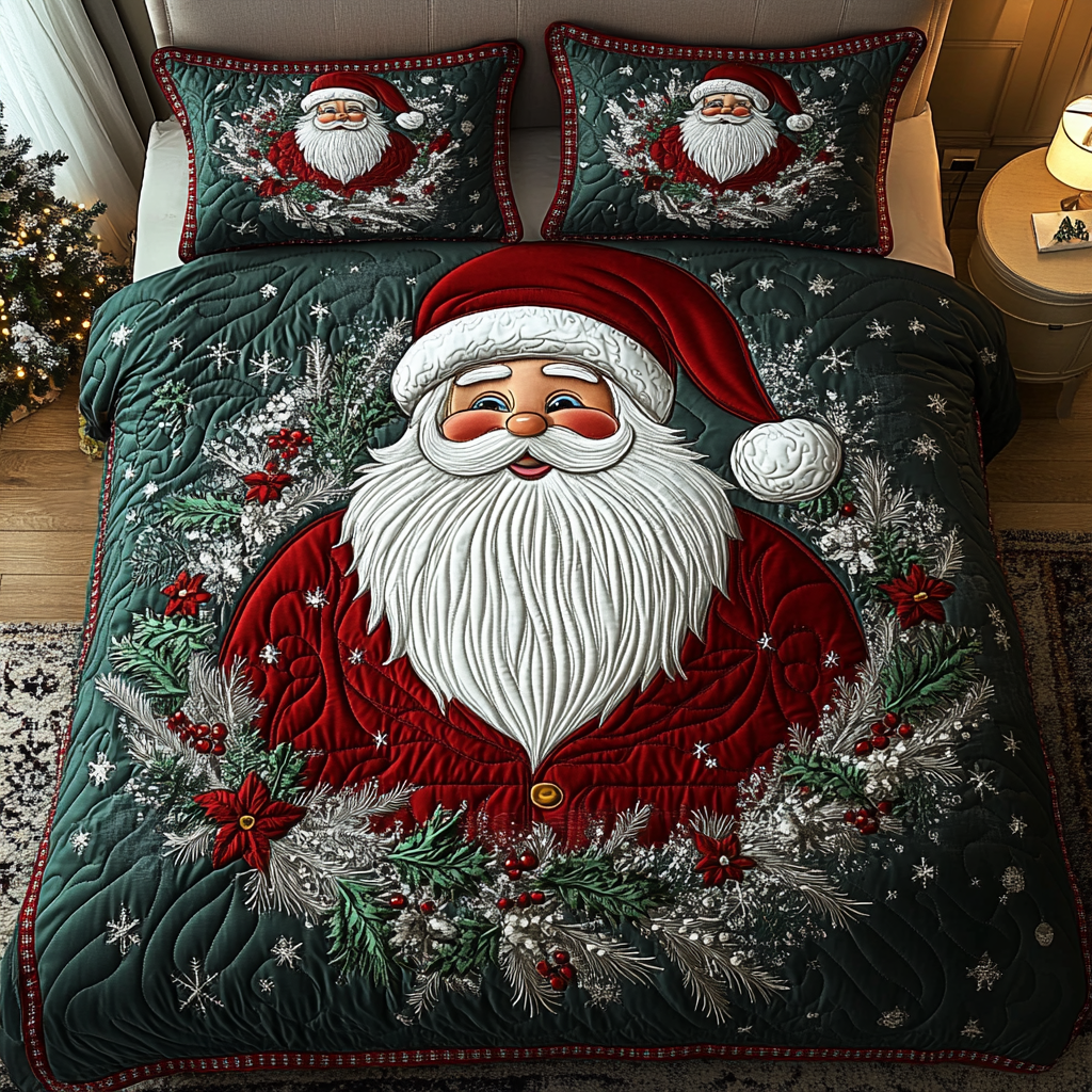 Holiday Spirit 3-Piece Quilted Bedding Set NCU0DK10088