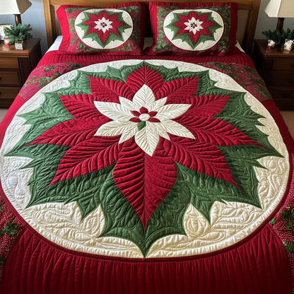 Holiday Spirit Snuggle 3-Piece Quilted Bedding Set NCU0PT2258