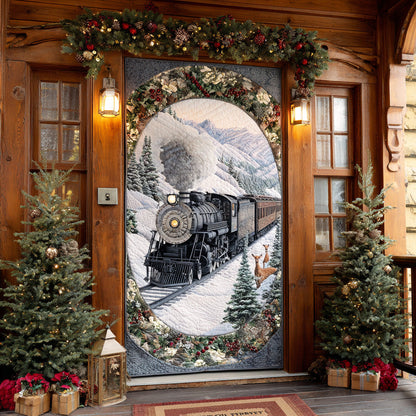 Holiday Steam Track Quilted Door Cover NCU0TD1475
